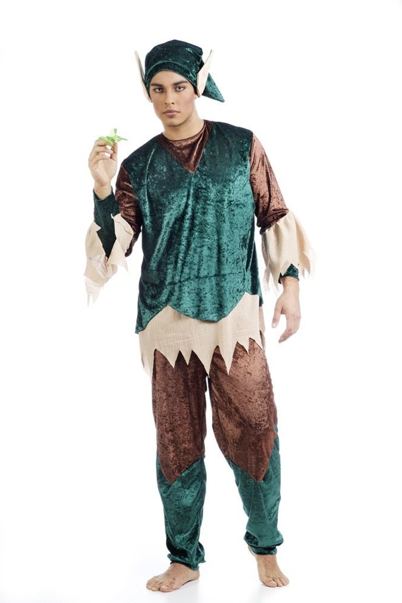 Elfen Feeen & Fantasy Kostuum | Heldhaftige Hobbit Kobold Elfen | Man | Maat 52 | Carnaval kostuum | Verkleedkleding